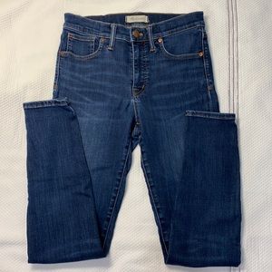 Madewell 9” rise skinny jeans size 28 med wash